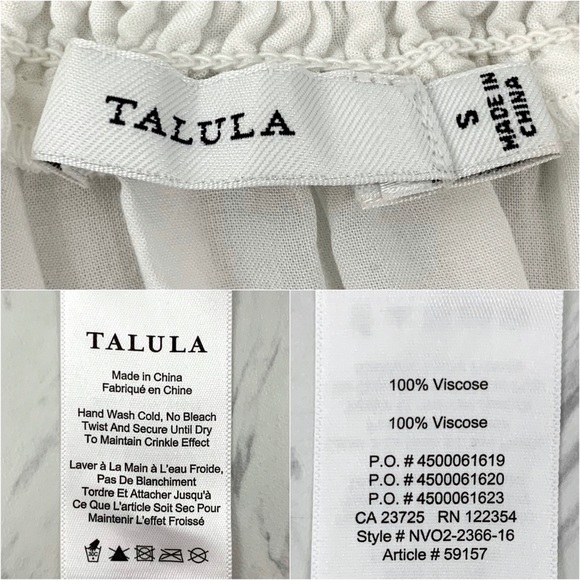 Aritzia- Talula White Off Shoulder Top Size Small - Picture 7 of 7